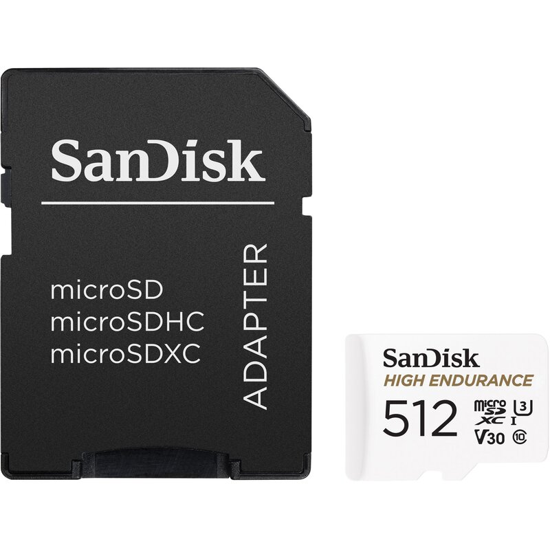 Sandisk 512GB microSDXC High Endurance UHS-I U3 V30