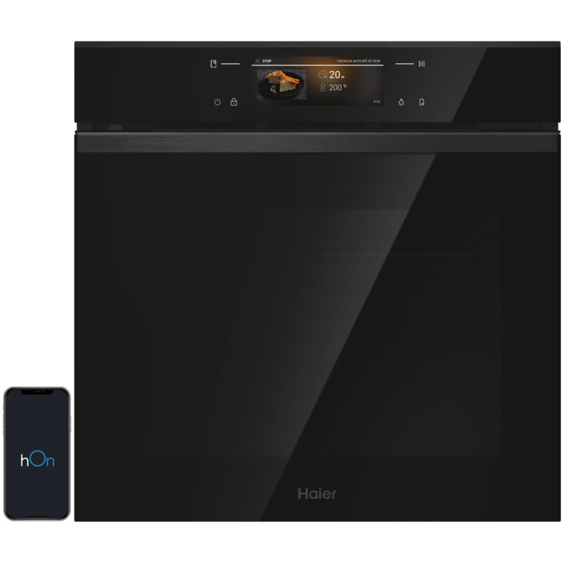 Haier ID Seria 6 H6 ID68M5YTB Funkcje AI Termoobieg AirFry Termosonda Zdalne sterowanie Czarny