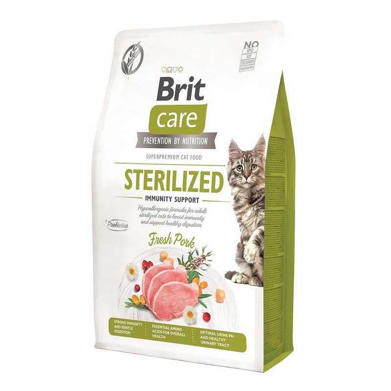 Karma dla kota BRIT CARE Grain Free Sterilized Immunity Support z wieprzowiną 2 kg