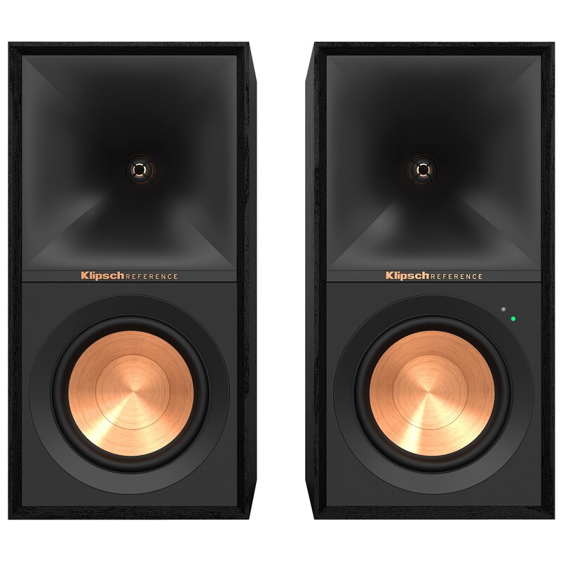 Aktywne, Podstawkowe kolumny głośnikowe KLIPSCH REFERENCE R-50PM Czarne (2 szt.), Obudowa MDF, BT, Wejście USB, Optyczne