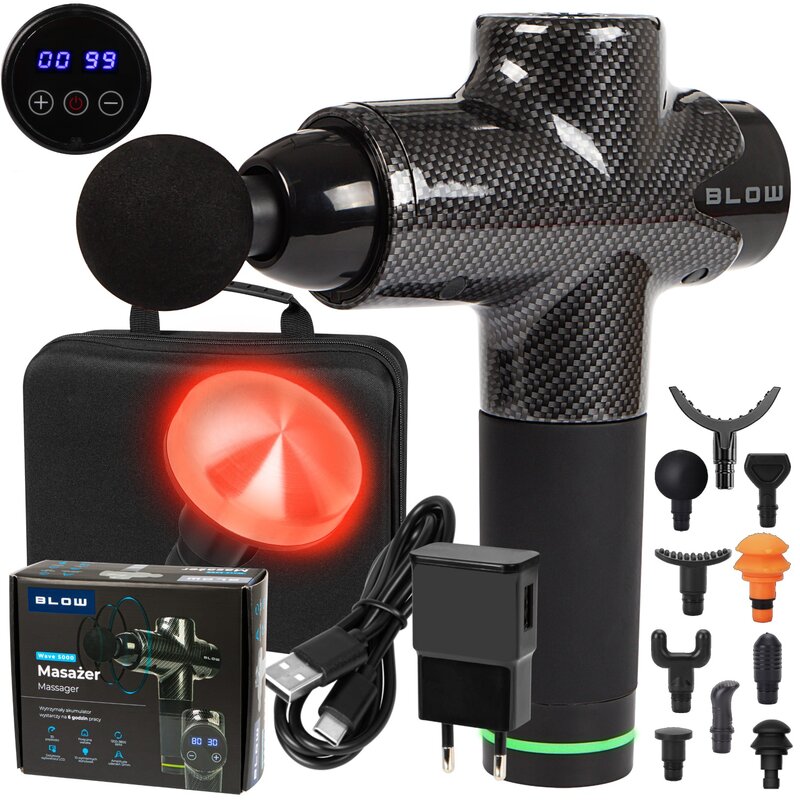 Masażer ręczny Gun BLOW Wave 5000 + końcówka rozgrzewająca