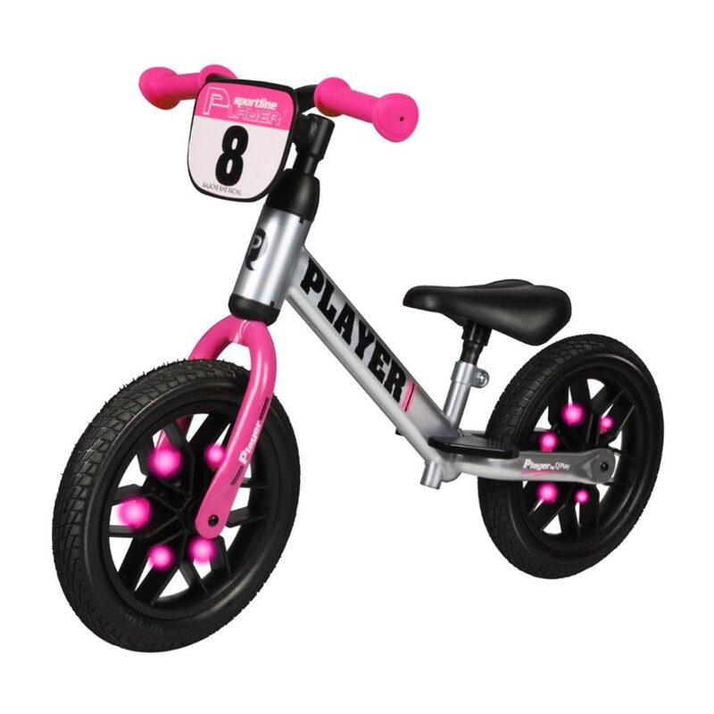 Rowerek biegowy QPLAY Player Różowy