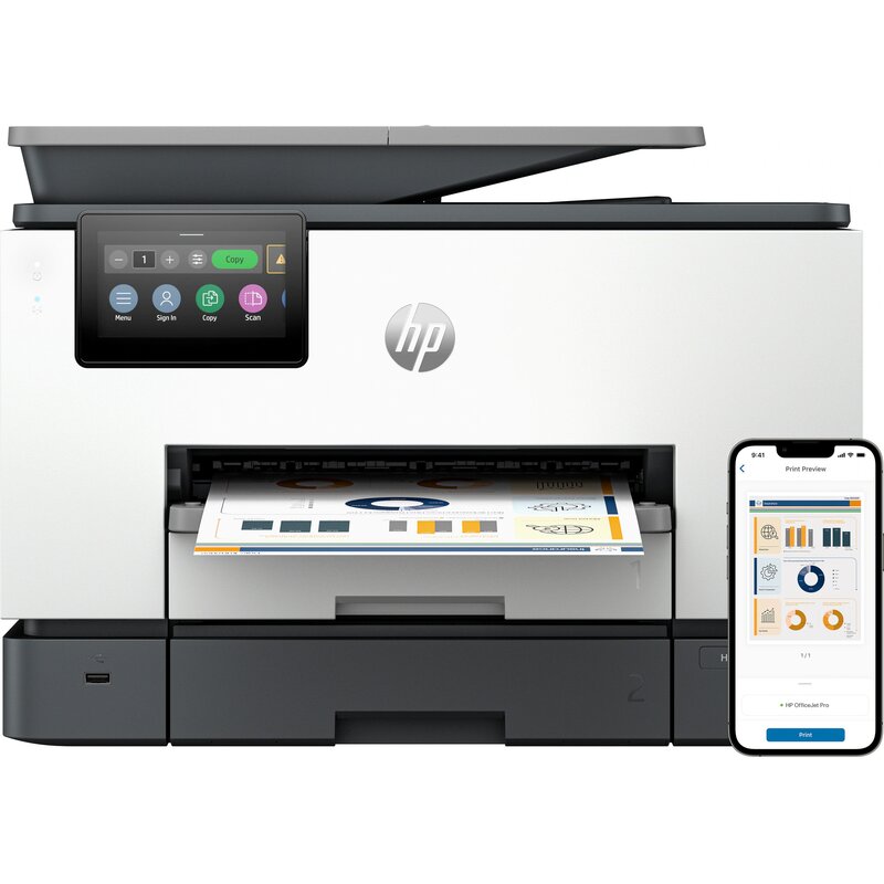 Urządzenie wielofunkcyjne HP OfficeJet Pro 9130b Druk w kolorze, Automatyczny druk dwustronny, Wi-Fi