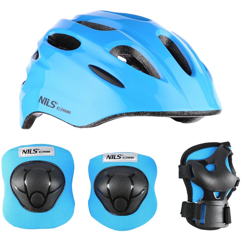 Kask rowerowy NILS EXTREME MTW01+H210 Niebieski dla Dzieci (rozmiar XS)