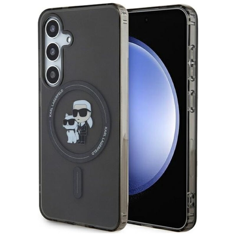 Karl Lagerfeld Karl&Choupette Glitter MagSafe do Samsung Galaxy S24 Czarny