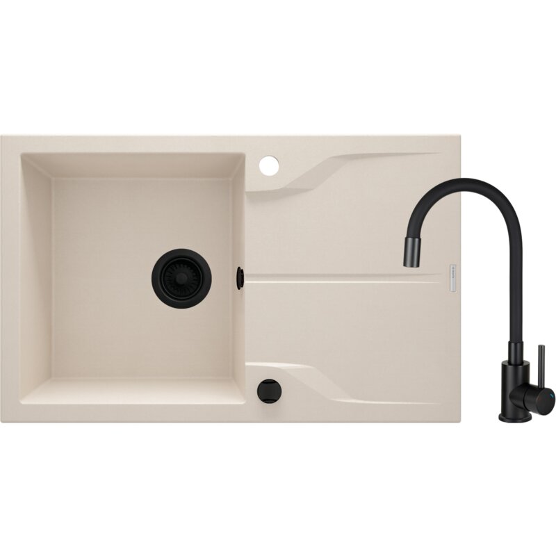 Deante Andante ZQNN5113 Beżowy + bateria Czarny
