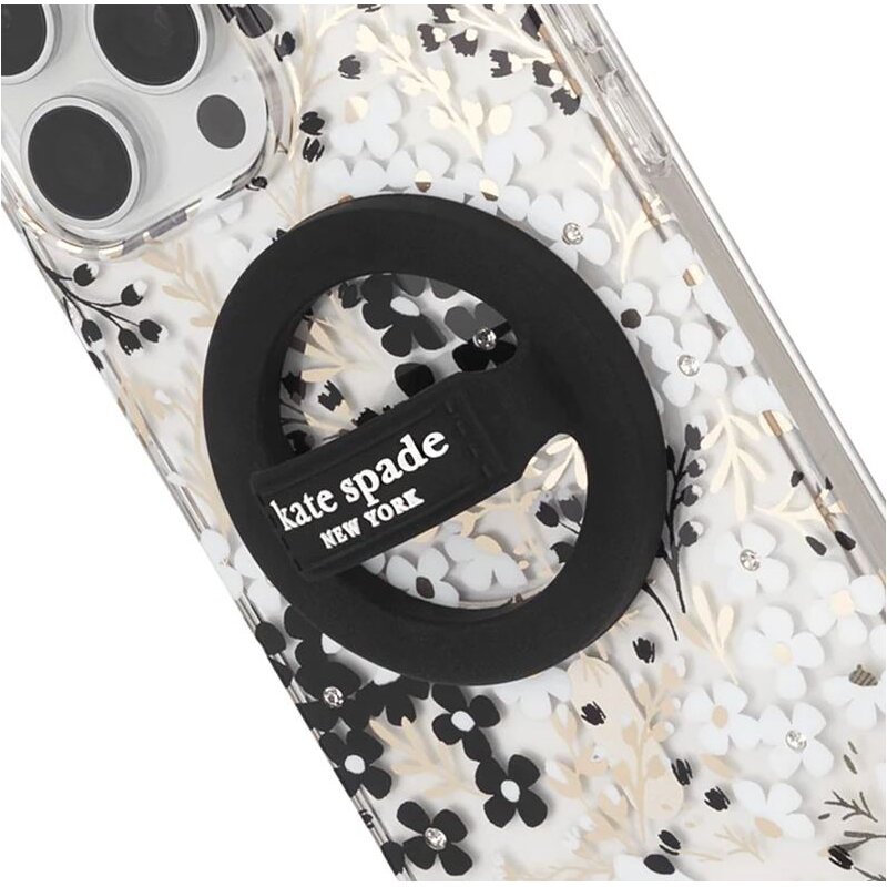Uchwyt i podstawka KATE SPADE NEW YORK Magnetic Loop Grip Czarny