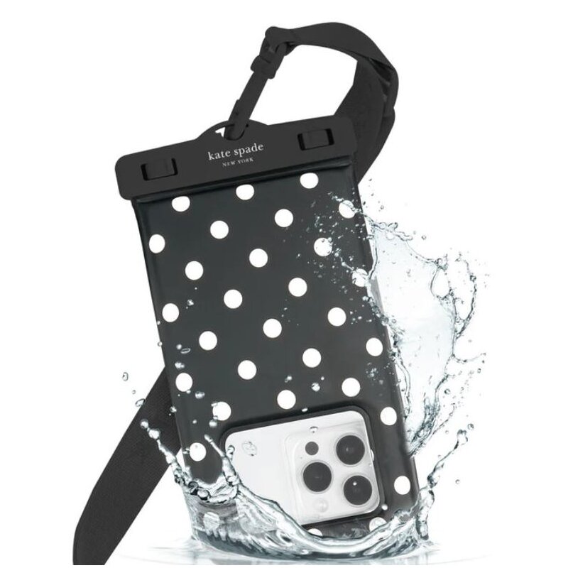 Etui wodoodporne KATE SPADE NEW YORK Waterproof Floating Pouch Czarno-biały