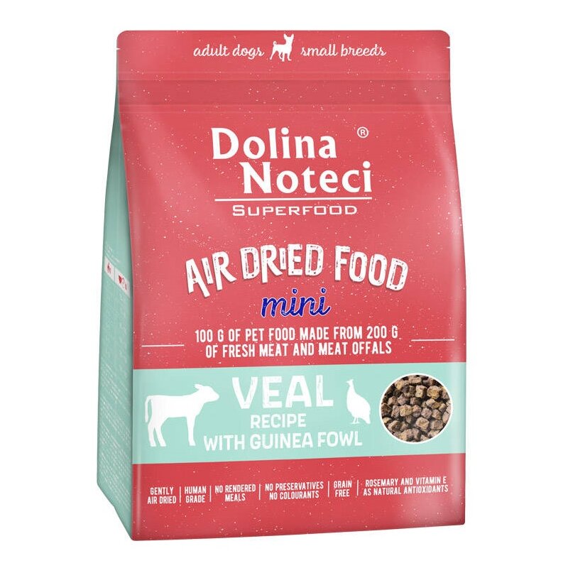 Karma dla psa suszona DOLINA NOTECI Superfood Mini Danie z cielęciny z perliczką 1 kg