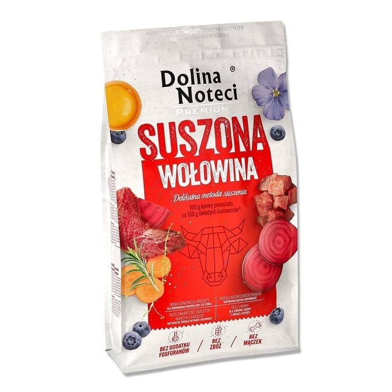 Karma dla psa suszona DOLINA NOTECI Premium Wołowina 9 kg
