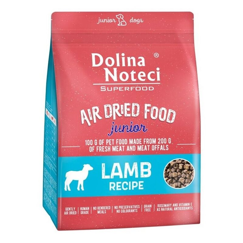 Karma dla psa suszona DOLINA NOTECI Superfood Junior z jagnięciny 5kg