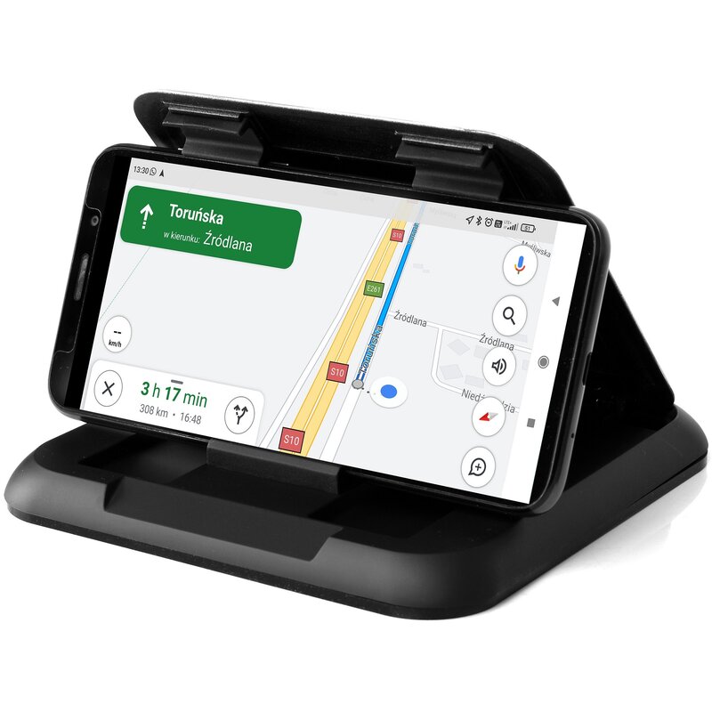 Uchwyt na telefon i smartfon GOCKOWIAK Assen Czarny uchwyt samochodowy na deskę rozdzielczą