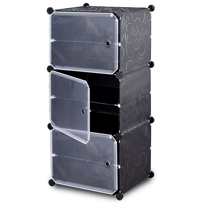 Szafa modułowa GOCKOWIAK Pola (94.5 x 44 x 32 cm) Czarny