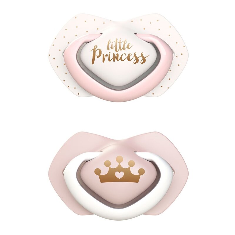 Smoczek CANPOL BABIES Royal Baby 0-6 m Różowy (2 sztuki)