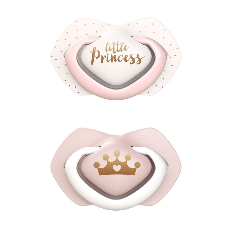 Smoczek CANPOL BABIES Royal Baby 6-18 m Różowy (2 sztuki)