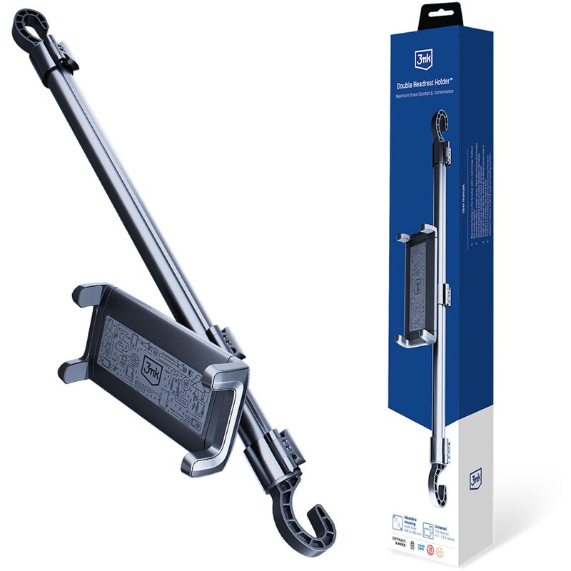 3mk Double Headrest Holder Czarny