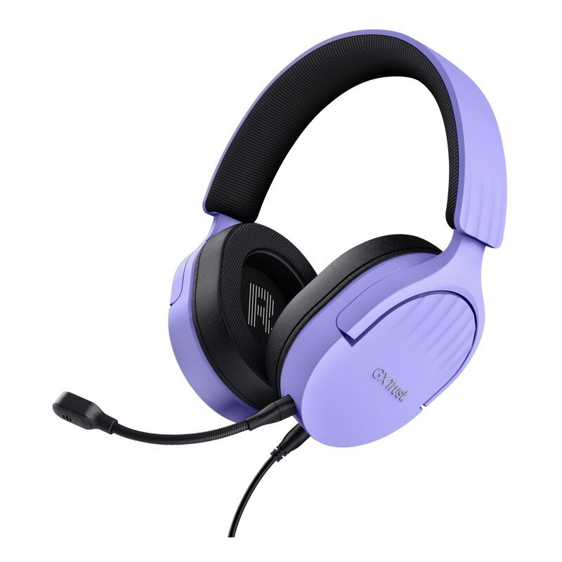 Słuchawki TRUST GXT 489P Fayzo Nauszne RGB, Dźwięk przestrzenny Purpurowy