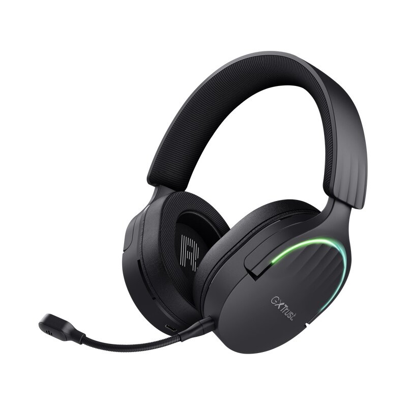 Słuchawki TRUST GXT 491 Fayzo Wireless, Nauszne RGB, Dźwięk przestrzenny Czarny