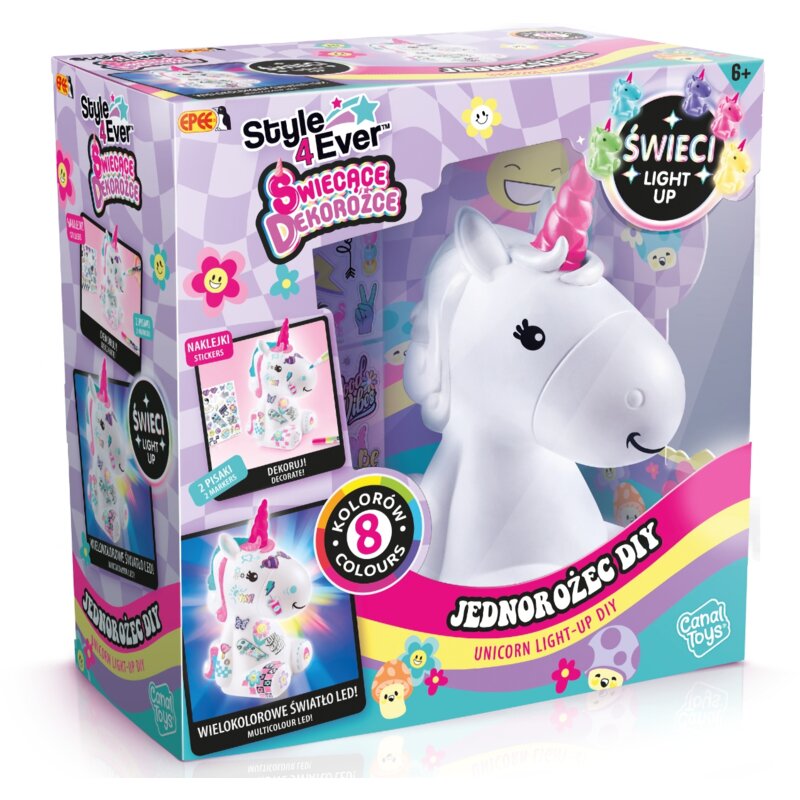 Zestaw kreatywny EPEE Świecące Dekorożce Jednorożec Diy EP60046