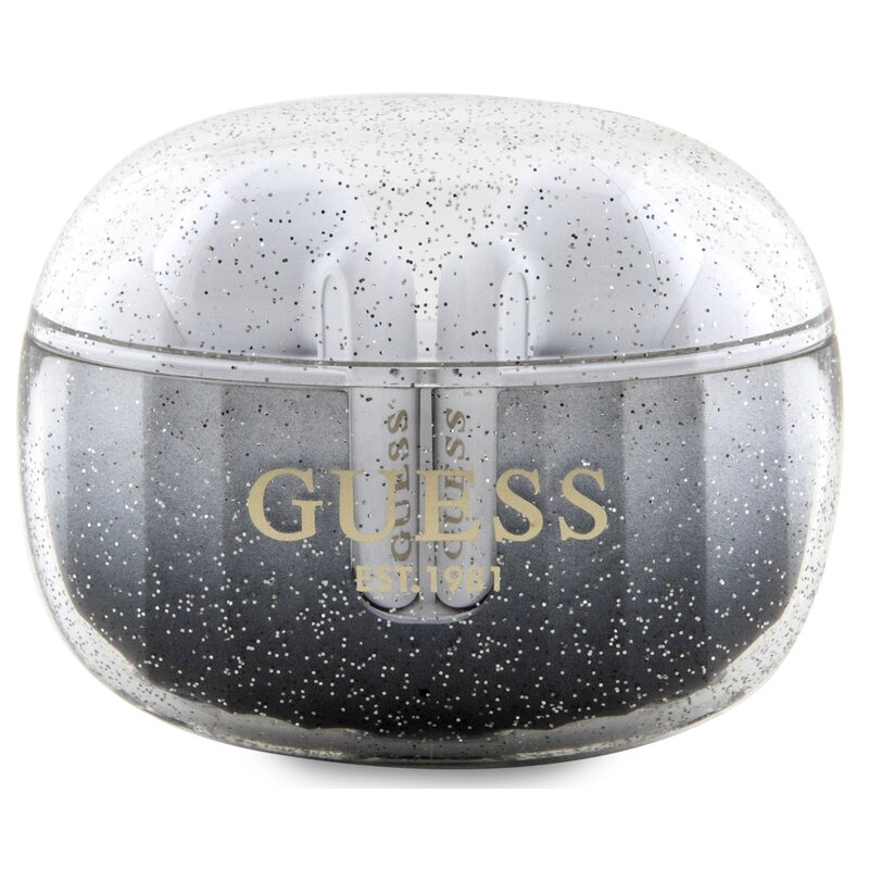 Słuchawki dokanałowe GUESS Glitter Gradient GUTWSHDGKEEK Wodoodporne Czarny