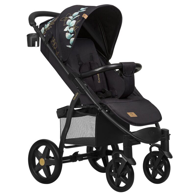 Wózek dziecięcy LIONELO Annet Plus Golden Moments Czarny ze wzorem