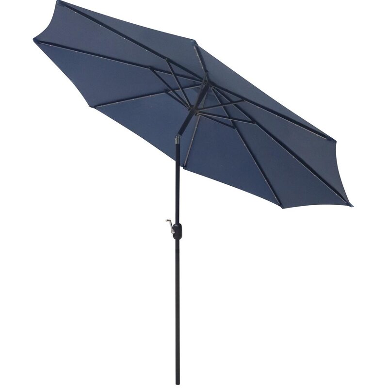 Parasol ogrodowy SASKA GARDEN z oświetleniem LED 300 cm Granatowy