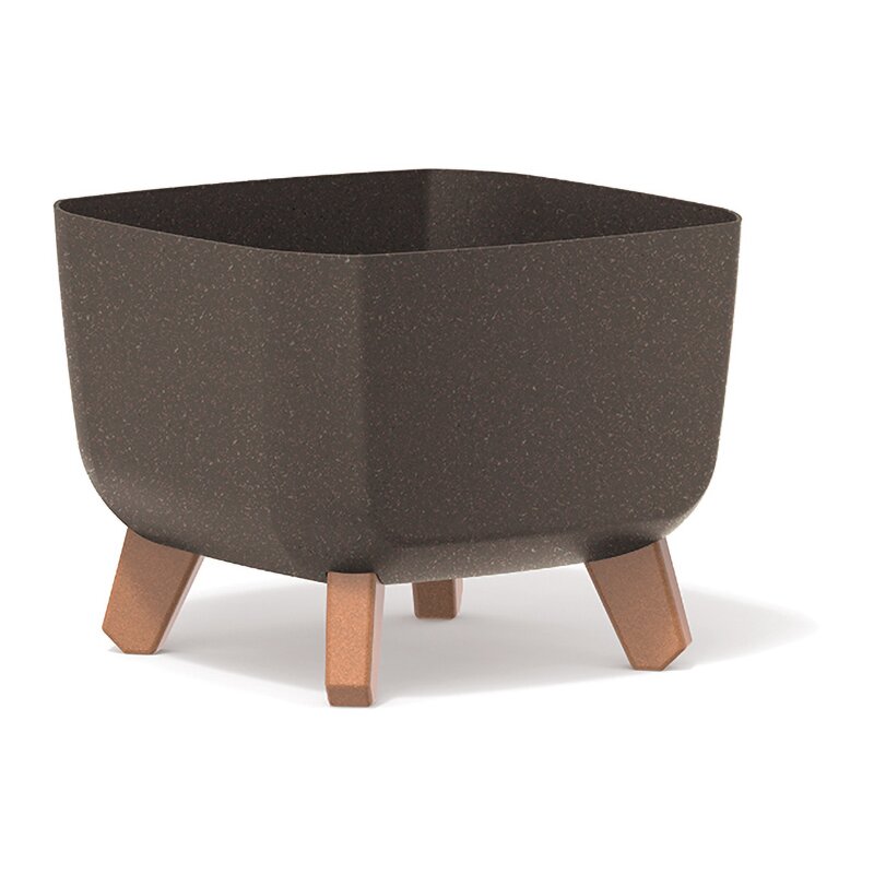 Doniczka PROSPERPLAST Gracia Square ECO Wood DGQL240W-4625W 6L Brązowy