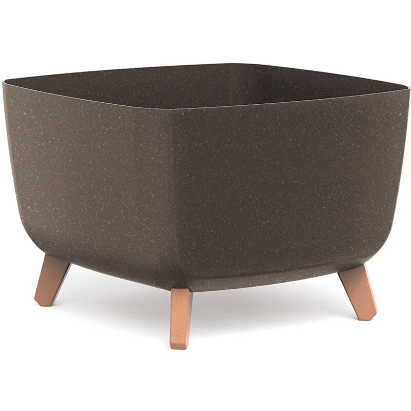 Doniczka PROSPERPLAST Gracia Square ECO Wood DGQL400W-4625W 25L Brązowy