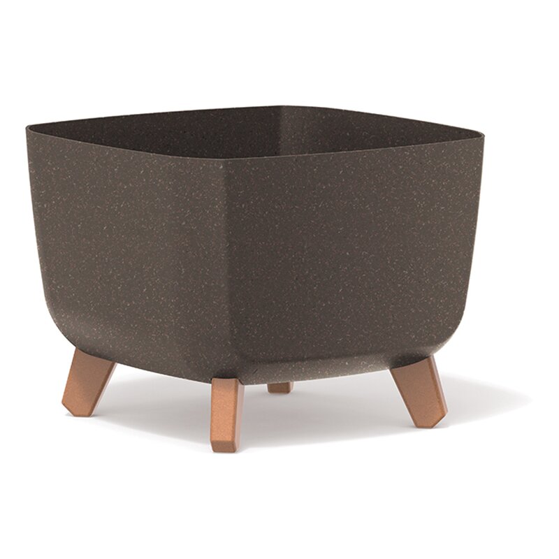 Doniczka PROSPERPLAST Gracia Square ECO Wood DGQL300W-4625W 11L Brązowy
