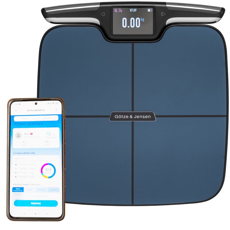 Waga łazienkowa GÖTZE & JENSEN Analizator BT BS960K Czarny