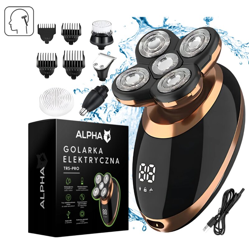 Golarka ALPHA TR5-PRO Na mokro i sucho