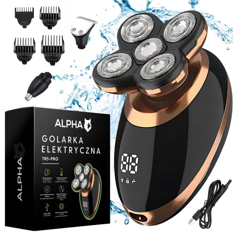 Golarka ALPHA TR5-PRO Na mokro i sucho