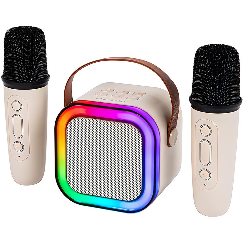 Głośnik mobilny BLOW Karaoke RGB Beżowy