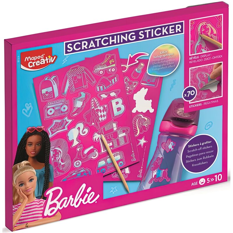 Naklejki MAPED CREATIV Zdrapki Barbie 907075