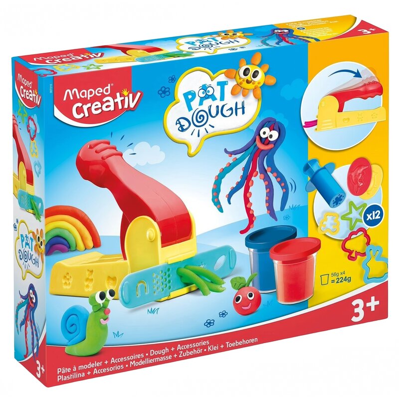 Masa plastyczna MAPED CREATIV 907215 4x56g + akcesoria do wyciskania