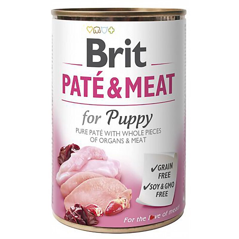 Karma dla psa BRIT Pate & Meat Puppy Kurczak z indykiem 6 x 800 g
