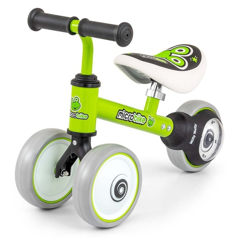 Jeździk MILLY MALLY Micro Plus Żaba Zielono-biały