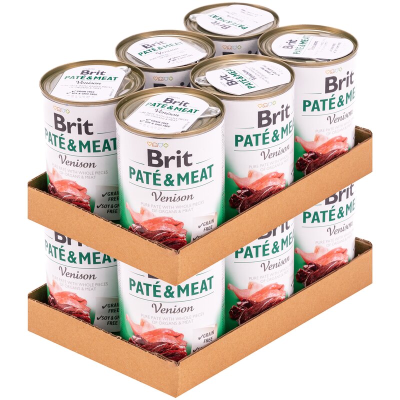 Karma dla psa BRIT Paté & Meat Dziczyzna 12 x 400 g