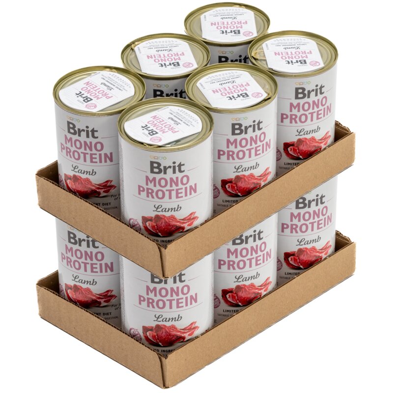 Karma dla psa BRIT Mono Protein Jagnięcina 12 x 400 g