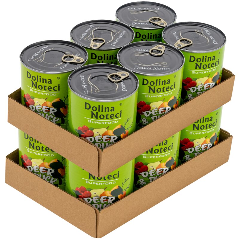 Karma dla psa DOLINA NOTECI Superfood z jeleniem i kaczką 12 x 800 g