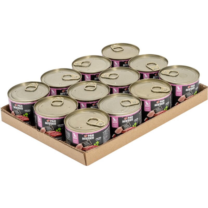Karma dla kota PAN MIĘSKO Kurczak z cielęciną 12 x 200 g