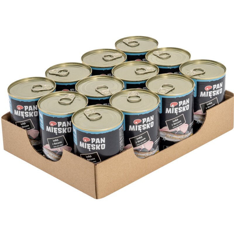 Karma dla psa PAN MIĘSKO Indyk z dorszem 12 x 400 g