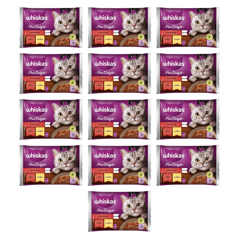 Karma dla kota WHISKAS Pure Delight Wołowina z kurczakiem (52 x 85 g)