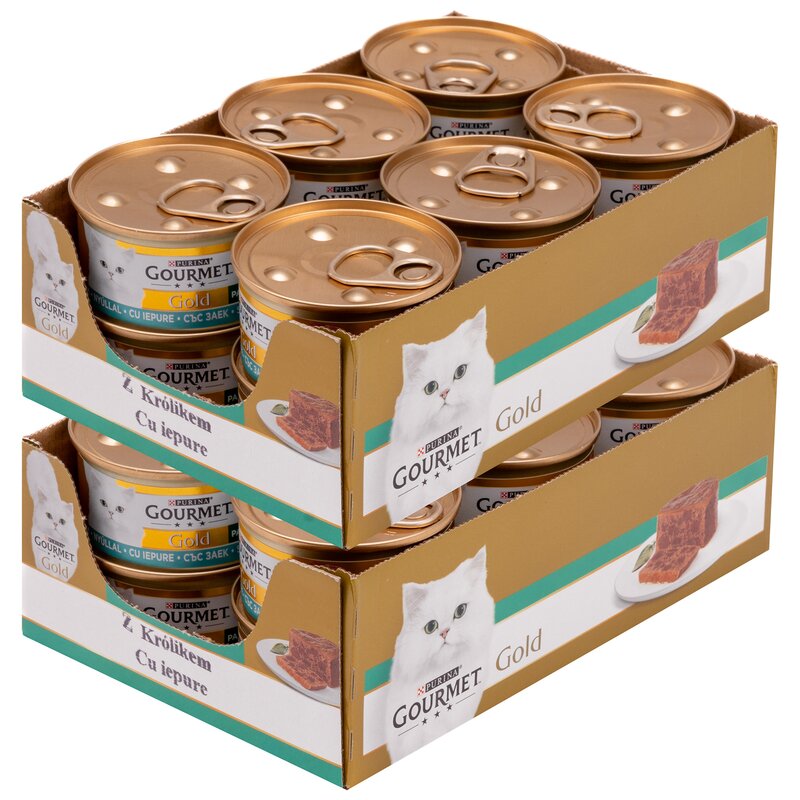 Karma dla kota GOURMET Gold Pasztet Królik 12 x 85 g