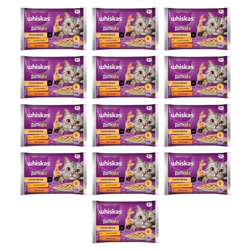 Karma dla kota WHISKAS Tasty Mix Jagnięcina z drobiem (52 x 85 g)