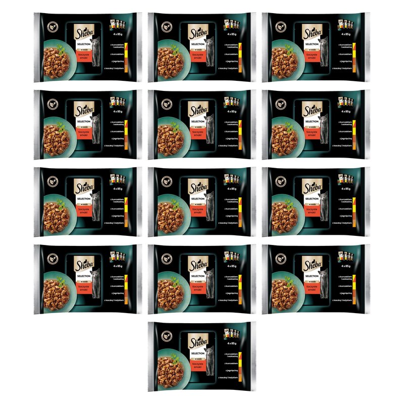 Karma dla kota SHEBA Selection in Sauce Soczyste Smaki (52 x 85 g)