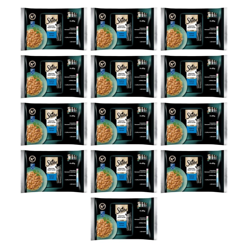 Karma dla kota SHEBA Selection in Sauce Rybne Smaki (52 x 85 g)