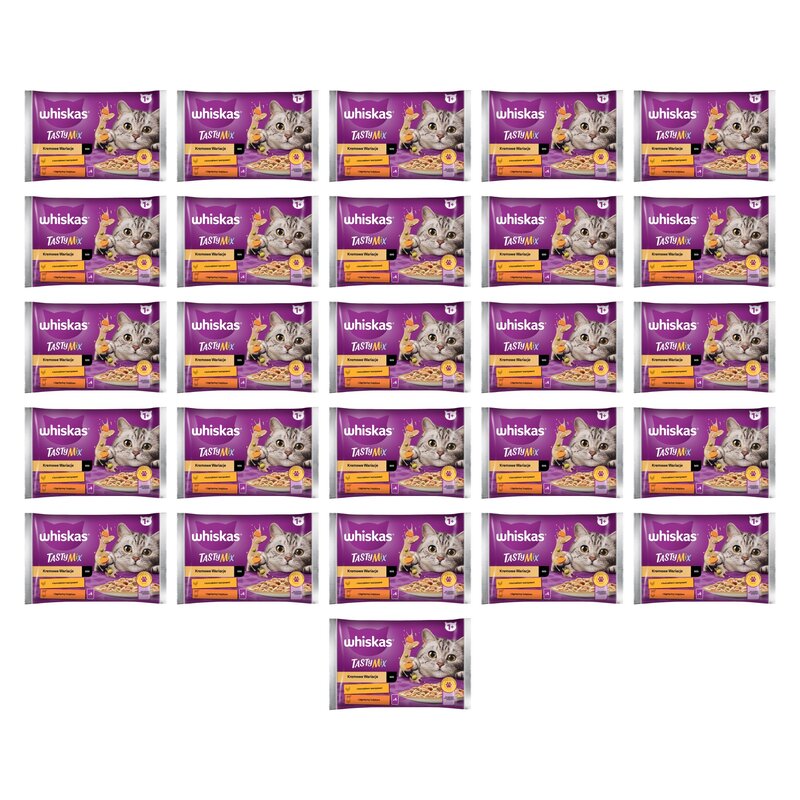 Karma dla kota WHISKAS Tasty Mix Jagnięcina z drobiem (104 x 85 g)