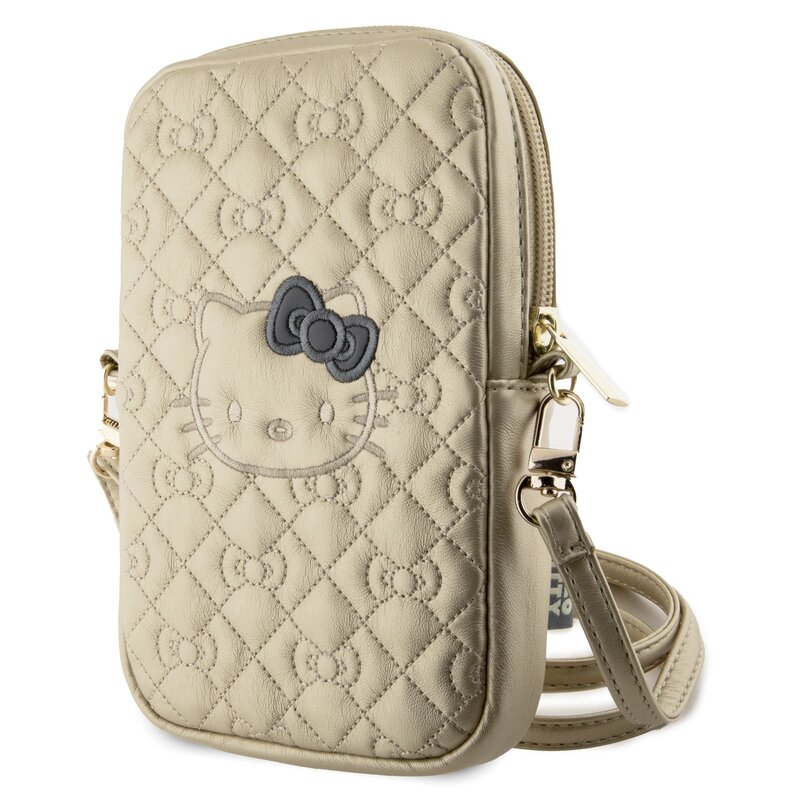 Torba HELLO KITTY Quilted Bows Strap Złoty