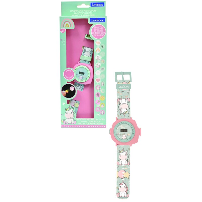 Zabawka zegarek z projektorem LEXIBOOK Jednorożec DMW050UNI